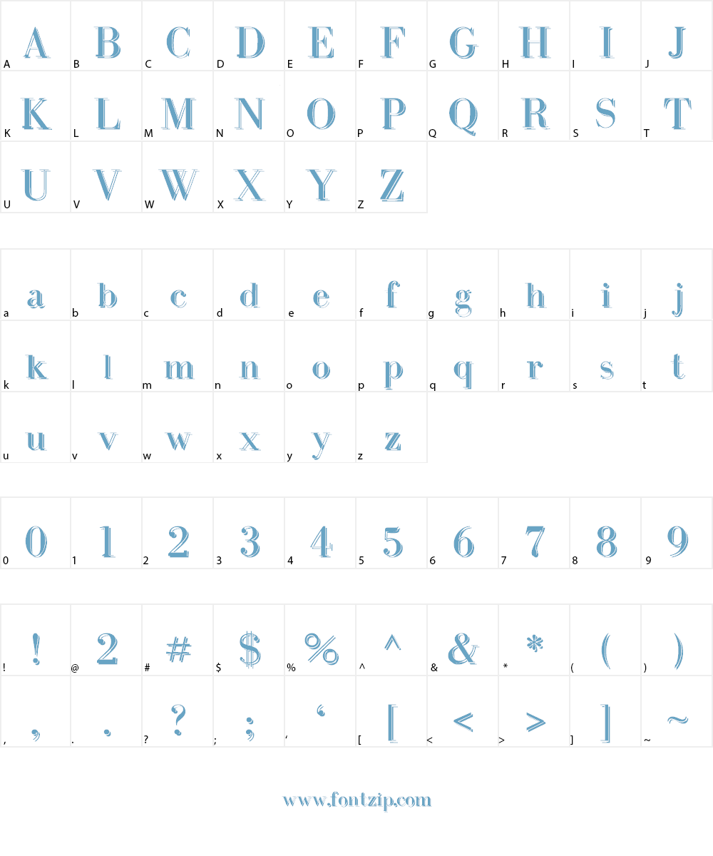 IntellectaBodoned Two Font Character